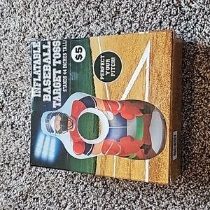 Inflatable baseball target toss